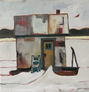 Overal in Canada zie je deze mooie huisjes op het ijs en in de bossen.