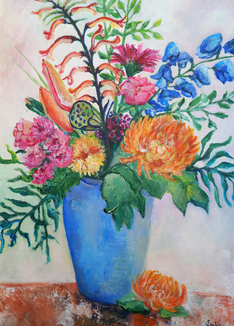 Boeket met crysanten