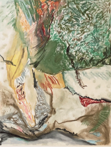 Pastelkrijt, grafiet, kleurpotlood, inkt