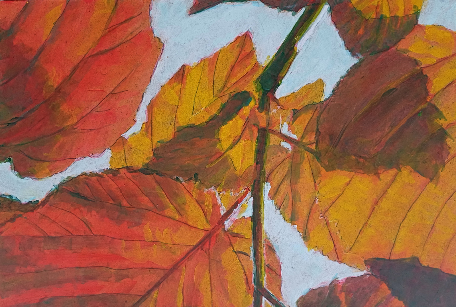 Herfstbladeren 1 rood