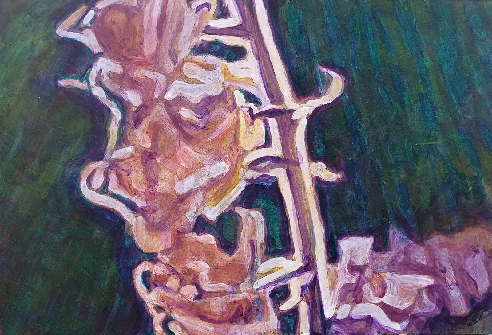 Uitgebloeid blauw-groen-violet midden