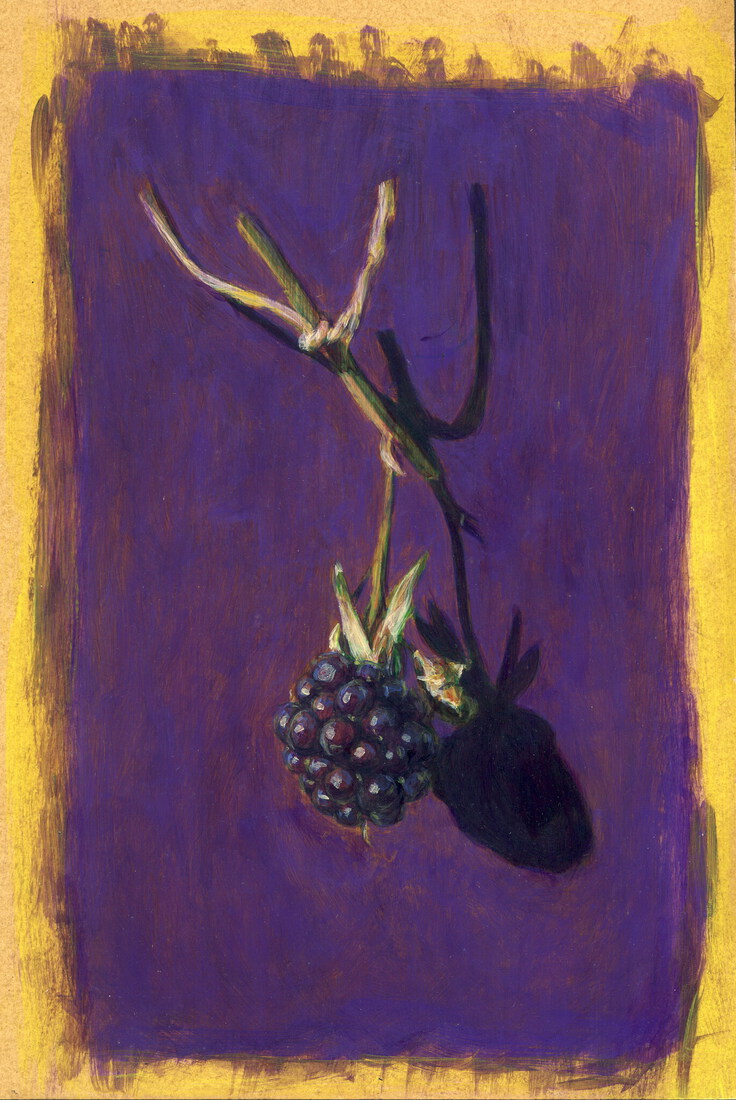 Braambes bij meisje met oorring