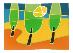 Meerkleuren lino prints.