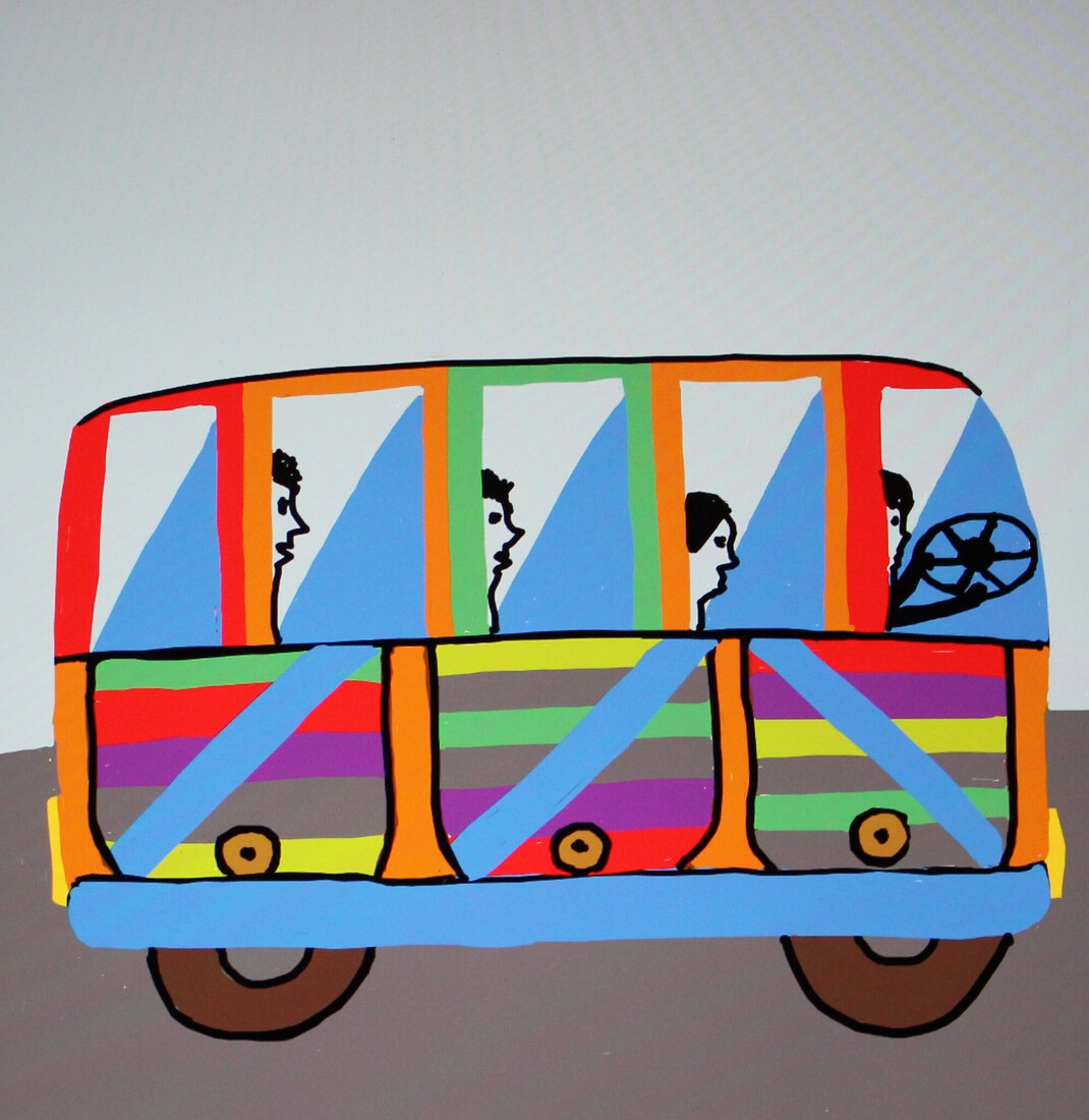 Kleurrijk busje