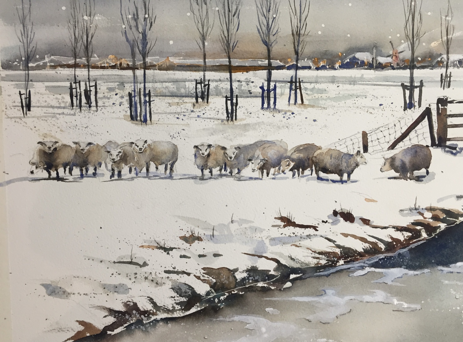 Winters tafereel bij Nootdorp