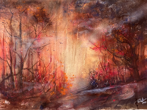 Landschappen is mijn favoriete onderwerp om te schilderen in de aquareltechniek.
Ik kan me dan helemaal uitleven in verschillende technieken en lekker experimenteren. 