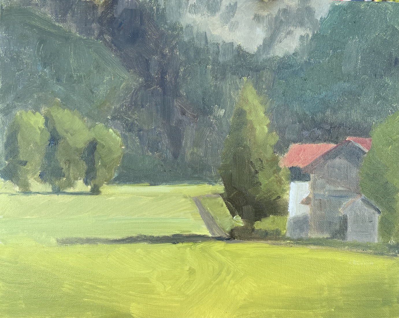 Landschap met schuur, Beieren, Duitsland