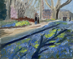 Deze kleine werken zijn geschilderd in de open lucht. Om de spontaniteit van het moment en het plaatselijke licht te behouden, heb ik ze niet nabewerkt in de studio. De eventuele imperfecties horen bij de sfeer van werken op locatie.