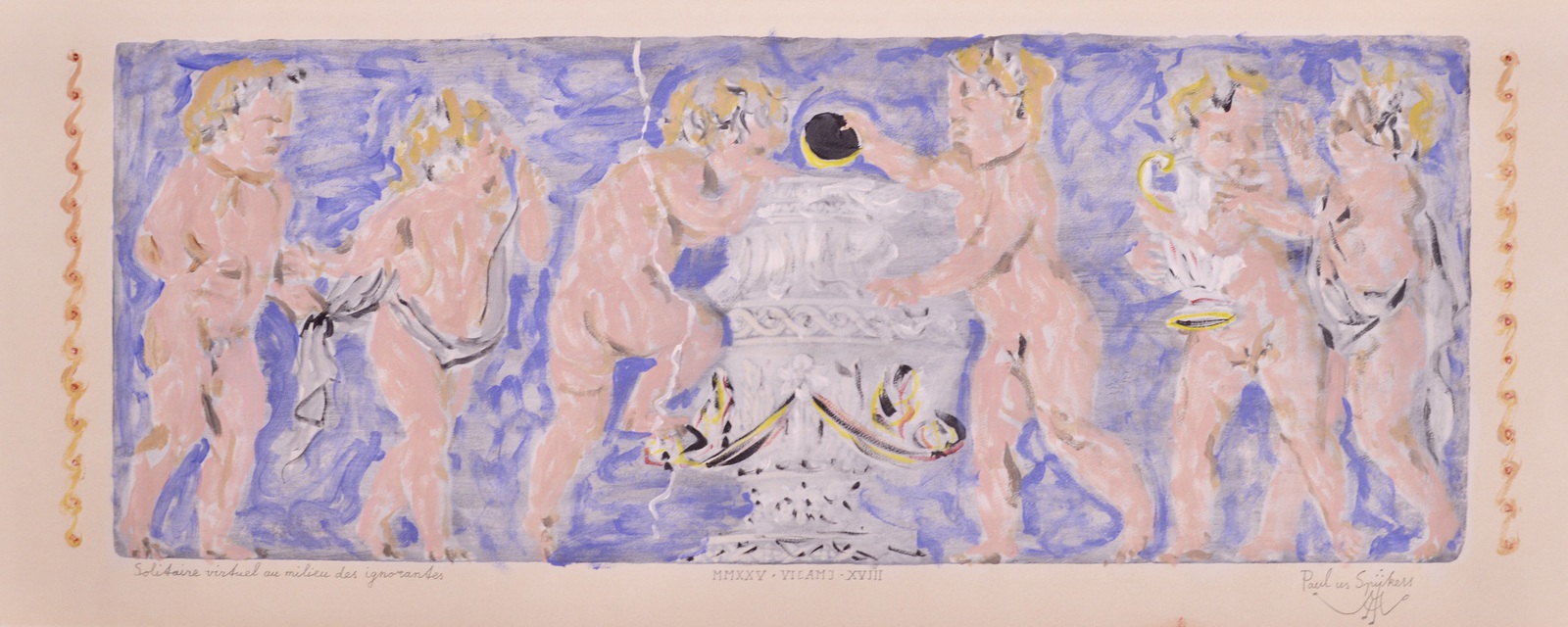 Solitaire virtuel au milieu des ignorantes