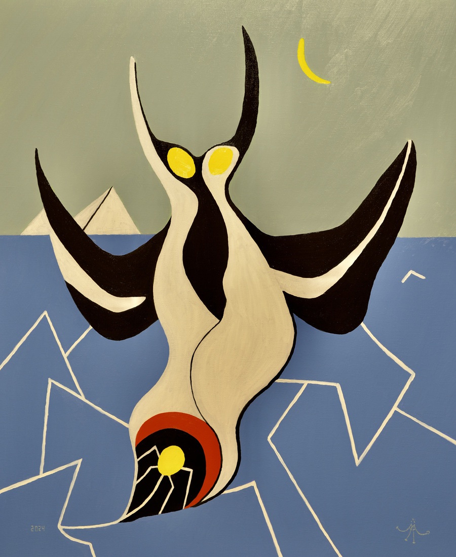 Swallow on drifting ice