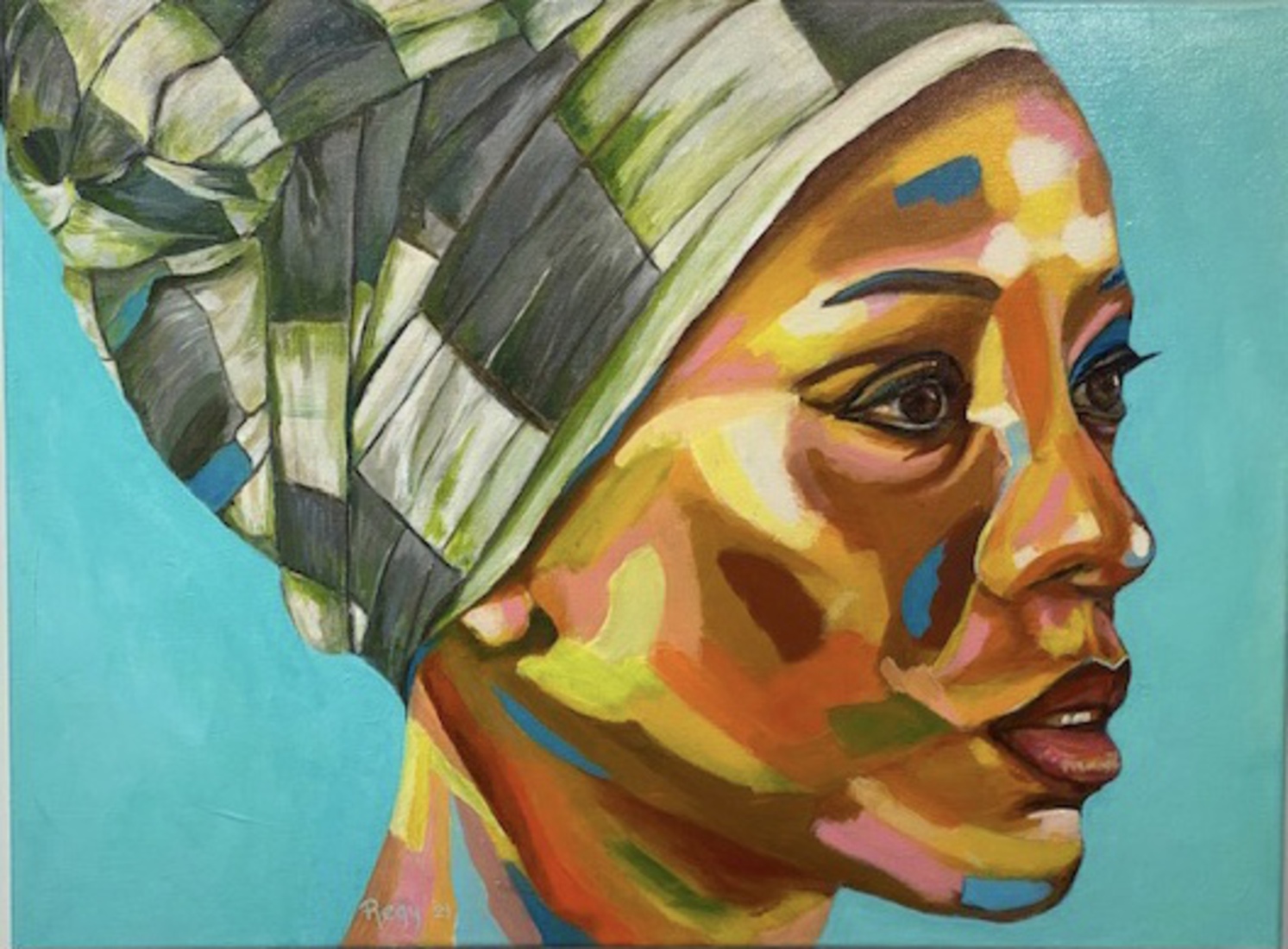 Afrikaanse met hoofddoek