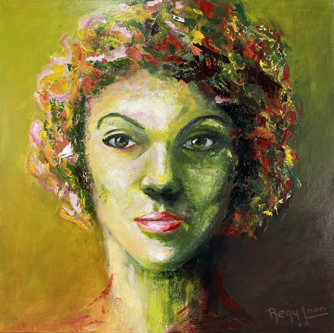 Portret vrouw in groen