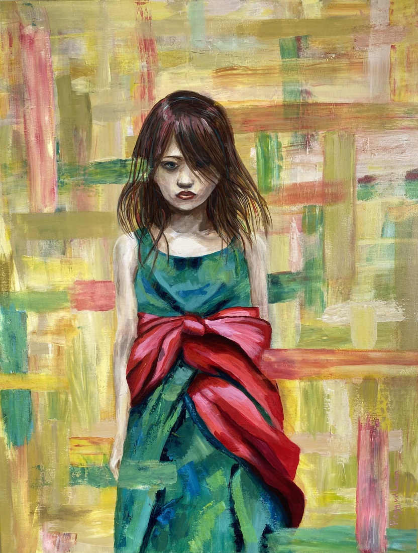 meisje met strikjurk 