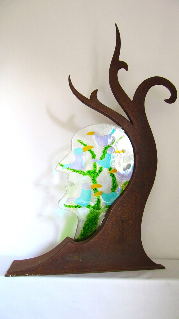 Boomuitzicht, rustende man