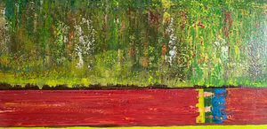 Over abstracte kunst hoef je niets zinnigs te zeggen. Je kan het zien als een zelfverkozen tijdelijke staat van zijn. Wat je ziet mag je met open blik en uitgeschakeld verstand lekker over je heen laten komen. Durft te kijken en laat de controle los.