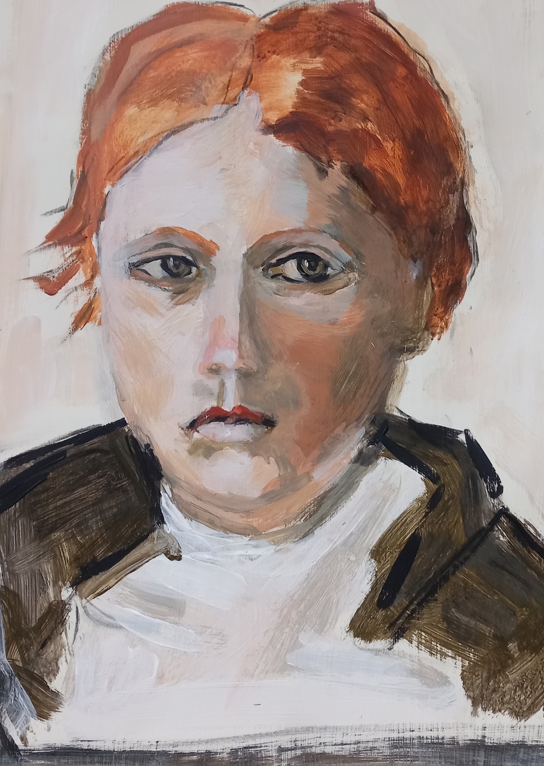 vrouw met rood haar