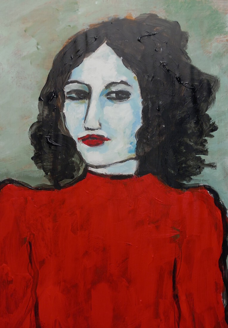 Vrouw in rood