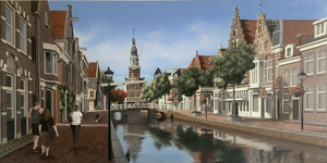 Olieverfschilderijen van stadsgezichten