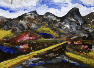 abstracte landschappen op papier