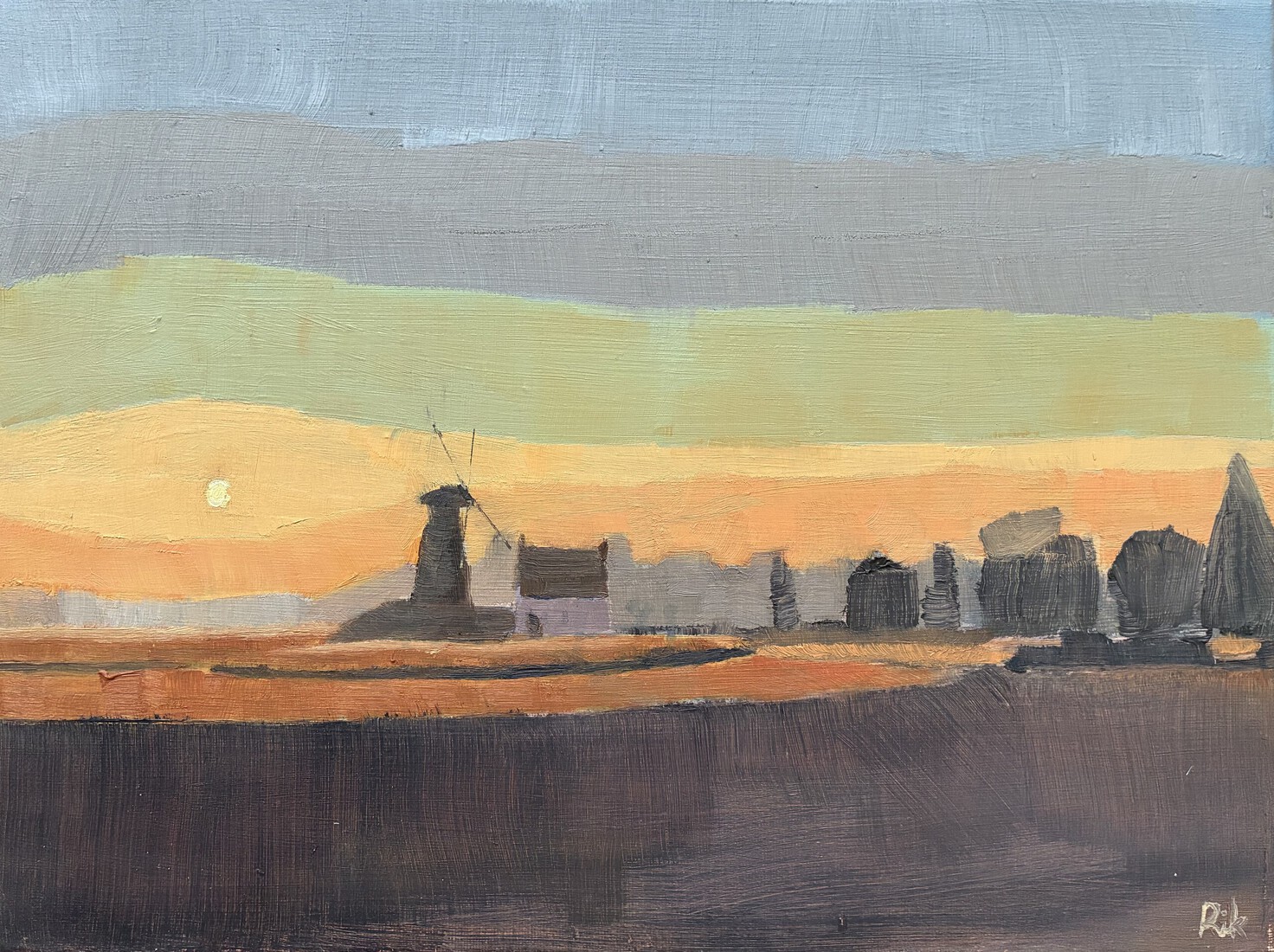 Windmolen De Roosdonck Nuenen bij ochtendzon