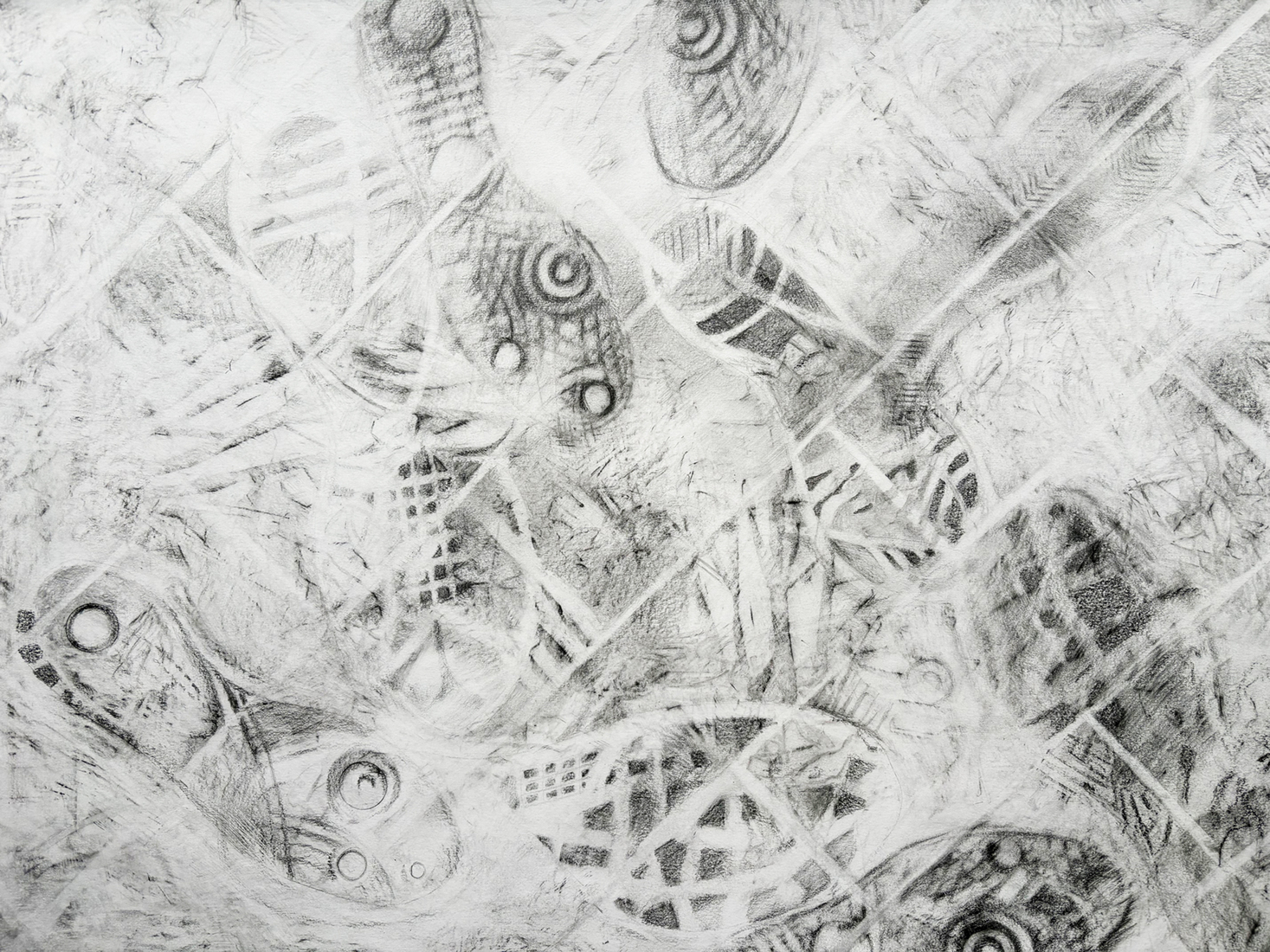 Footprints in the snow