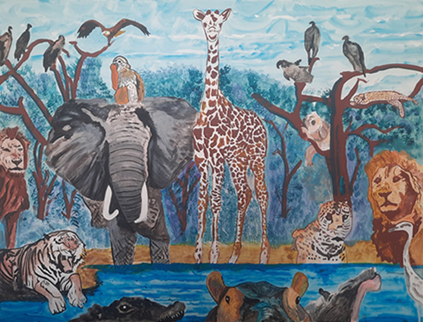 Wilde dieren die in het oerwoud wonen