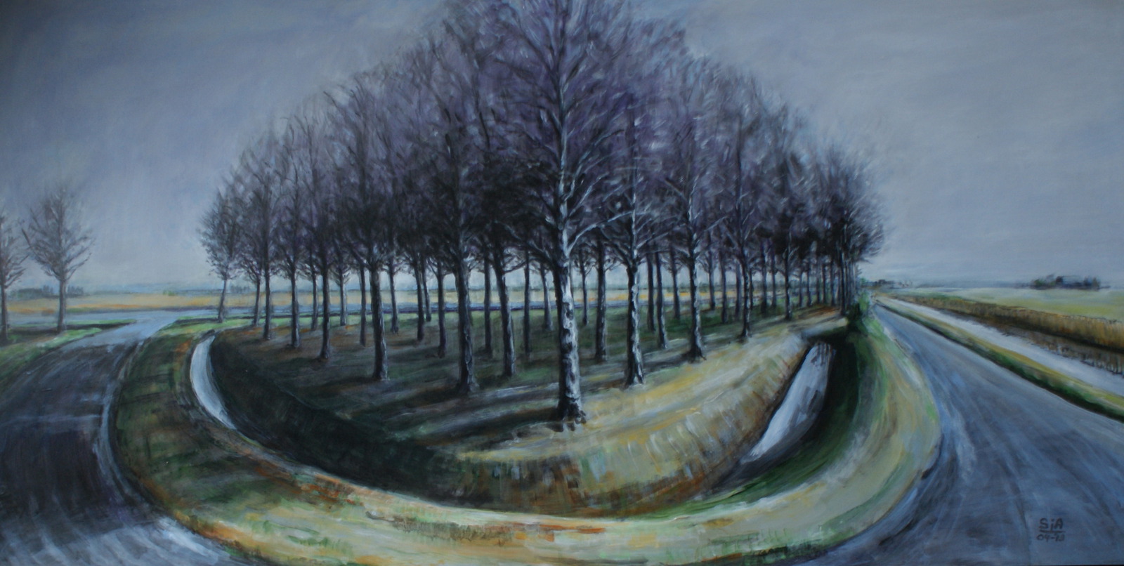 Bomen langs de Achlumerdijk