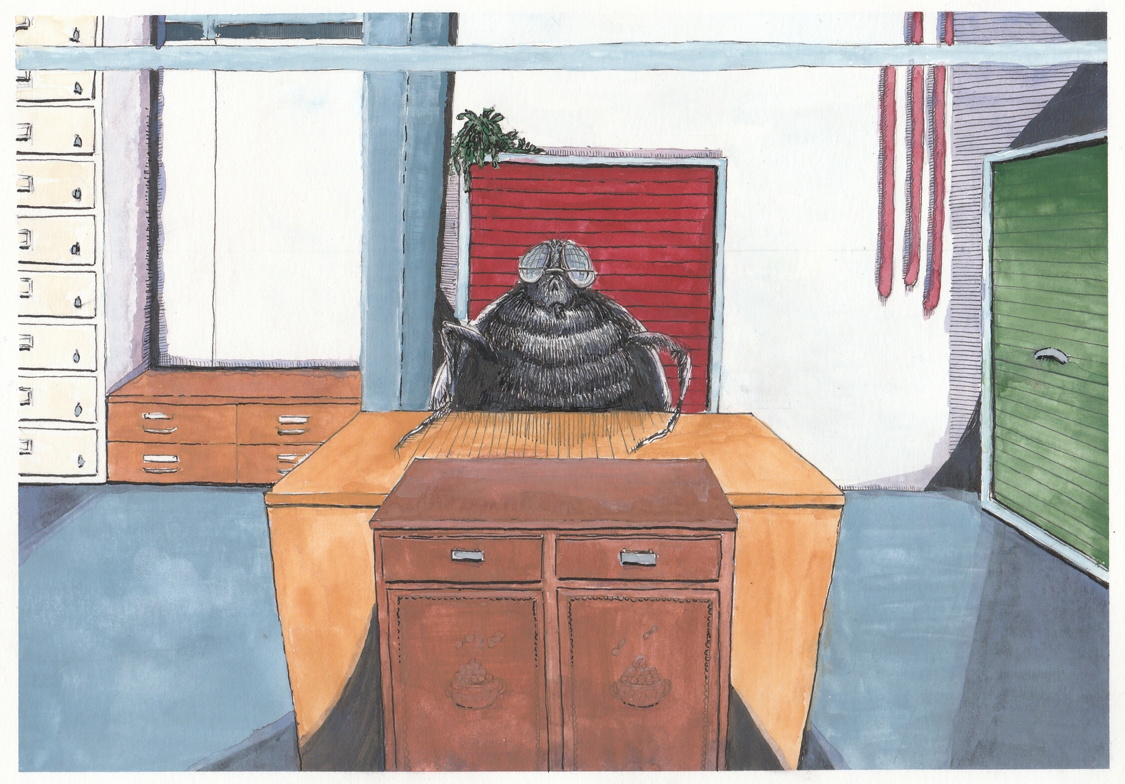 Het kantoor van de bromvlieg