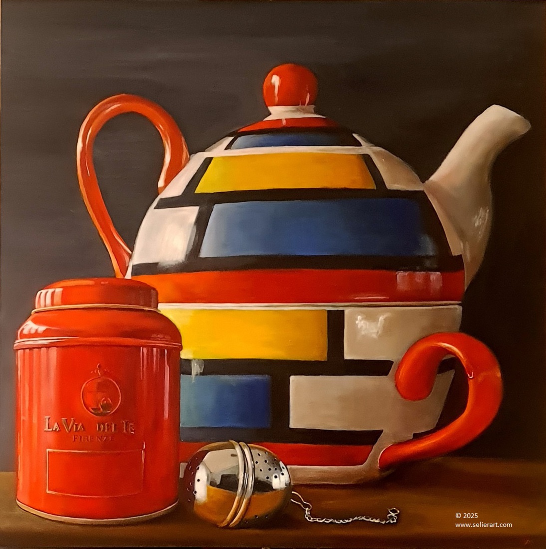 Mondriaan theepot