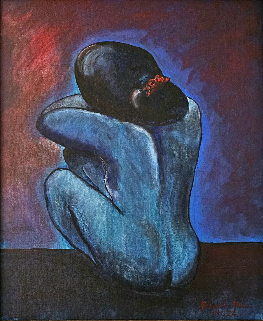 Blue woman