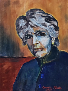 Sommige portretten en figuren zijn in olieverf, sommige in acryl of in pastels.