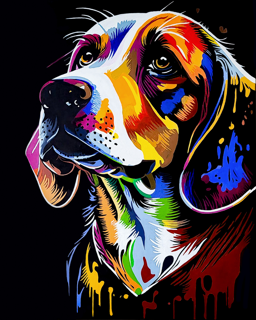 My first dog painting