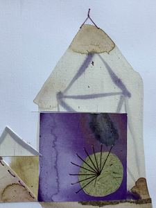 collage eco verf borduurdraad en handgeschept papier 