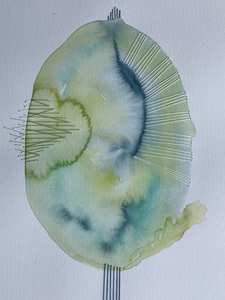 geborduurd aquarel