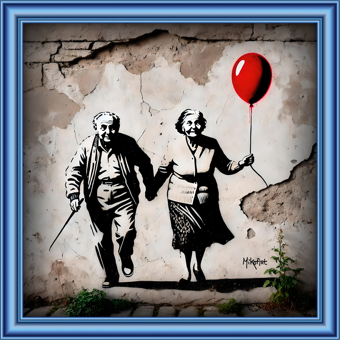 MikoArt-06Series/RedBalloonLove-80x80cm-0353