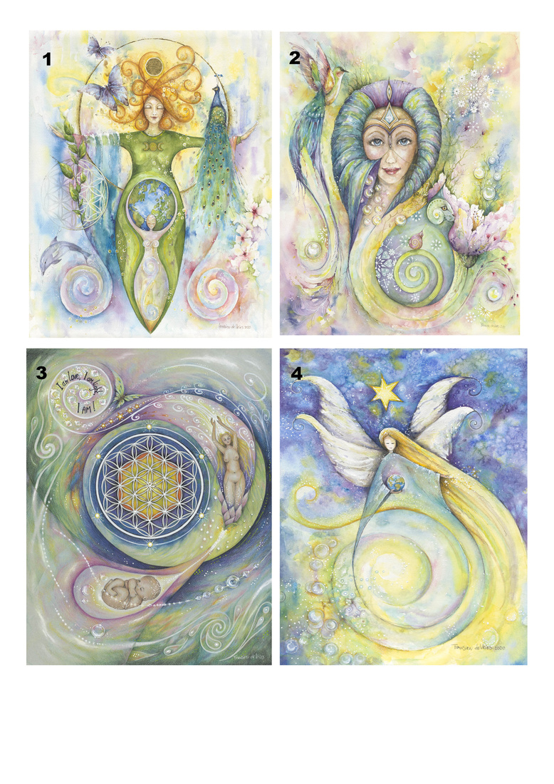 kunstkaarten nr. 1-4