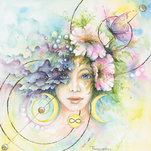 These paintings each have a meaning and a story, and are all energy carriers.
Because I am guided by my higher self/light world, all my paintings carry a powerful spiritual, healing love energy that helps you on your life path. You can measure the values ​​(Bovis values) with a pendulum, but you can also feel them.
