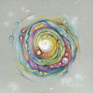 For me, life circles are the spirals/circles that I have drawn and painted in the moment of being completely connected to all that is life. The Earth, everything that lives on the earth, humanity within itself, but especially the cosmos, the universe. It is a constant energy that moves and changes and is interconnected. They are each energy carriers with high Bovis values ​​(spiritual, powerful, healing love energy).
