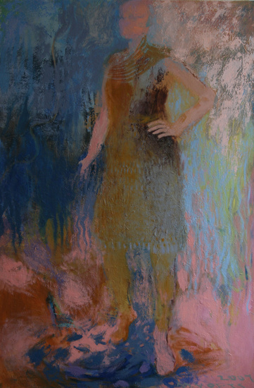 Dame met hand op heup