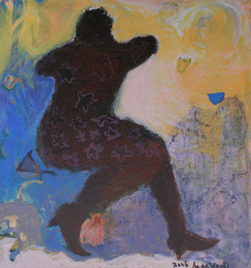 zittend bruin silhouet