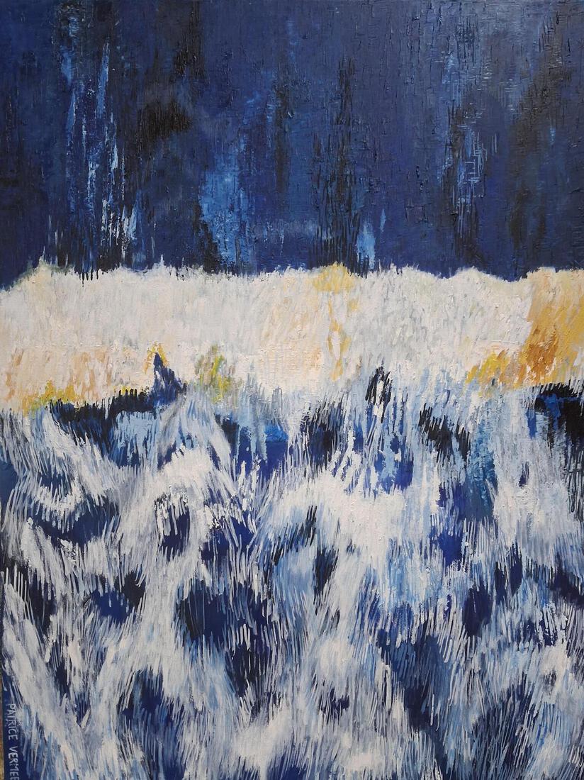 Running White and Blue