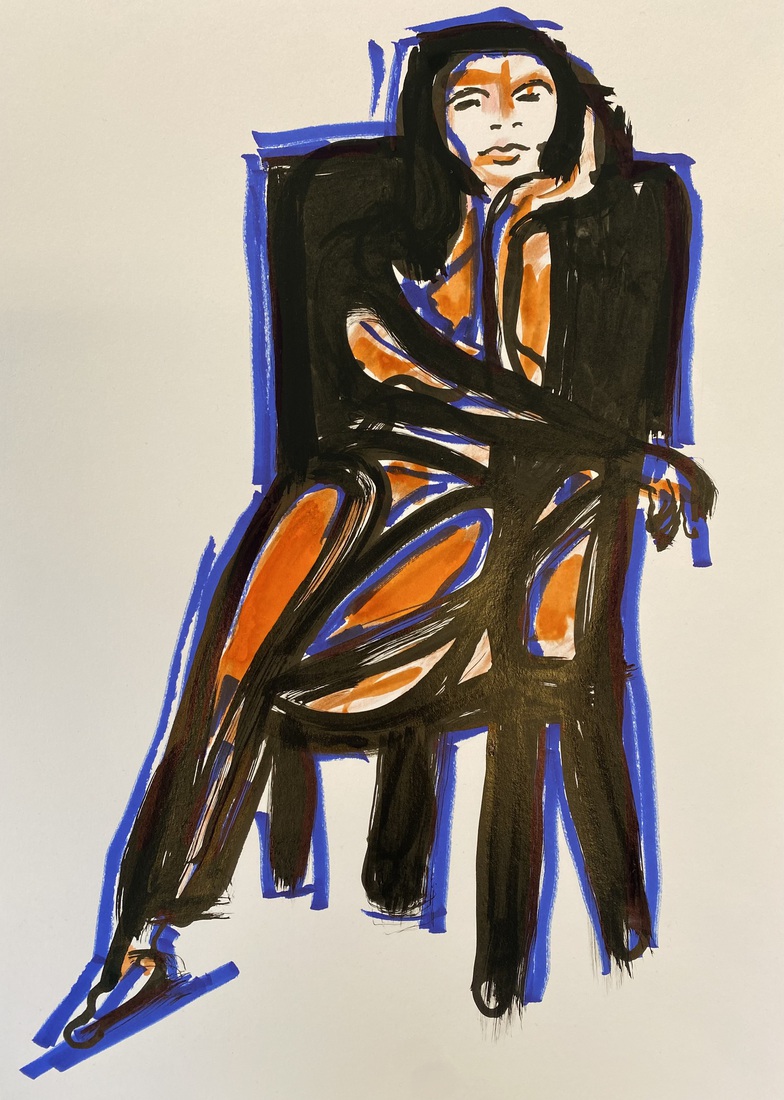 Vrouw in stoel