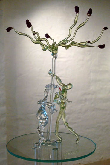 glazen boom met 2 figuren