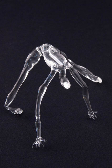 danser staat voorovergebogen