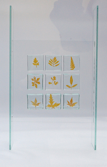 Staander Blad met Zilvergeel