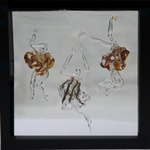 dansersdansen in een houten lijst