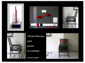 Bauhaus stoel, paneel en installatie [collage]