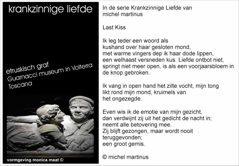 Gedicht Last Kiss van Michel Martinus in de serie Krankzinnige Liefde