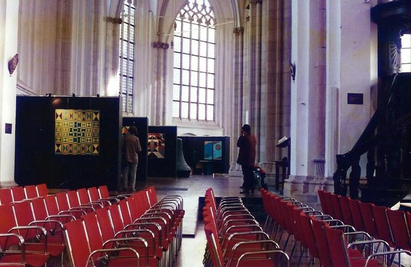 Geometrische houtpanelen in de Eusebiuskerk Arnhem