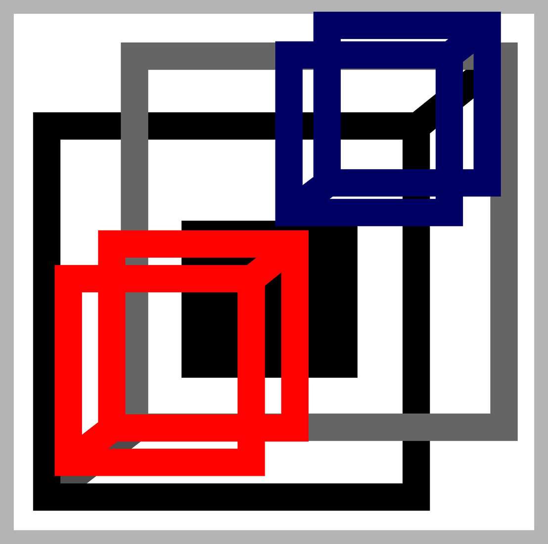 Computerkunst Geoglief [dubbele vierkanten] 